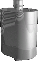 Бак на трубе "УРАЛ", 50л., ф115, нержавейка 0,5мм